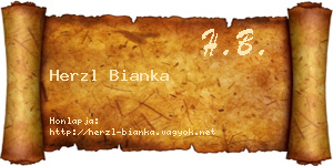 Herzl Bianka névjegykártya